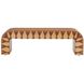 Hutchins Deep Russet Leather and Natural Oak with Antique Brass Bench