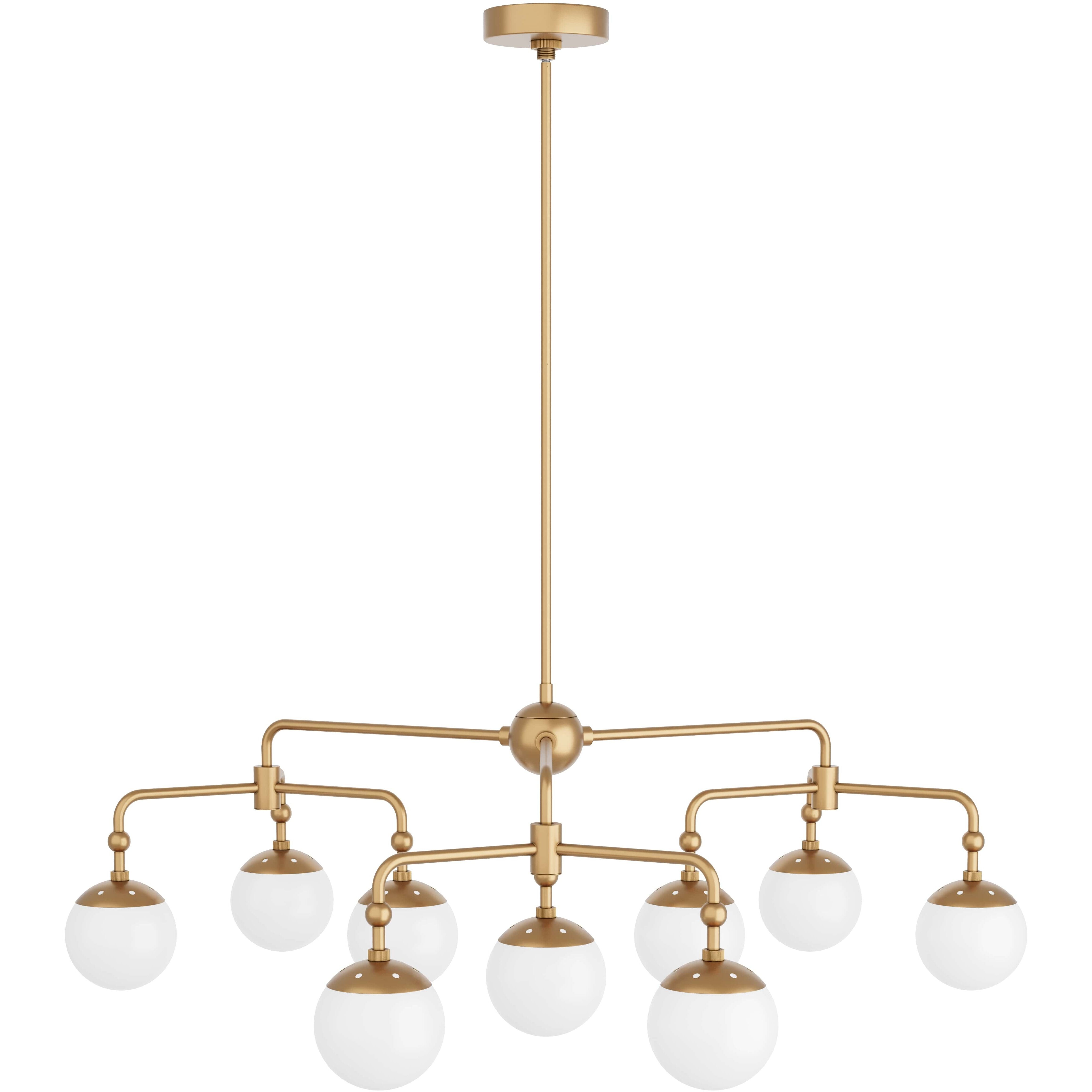 Utica 9 Light 40 inch Antique Brass Chandelier Ceiling Light