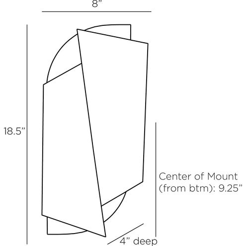 Aldridge 2 Light 8 inch Blackened Iron ADA Sconce Wall Light