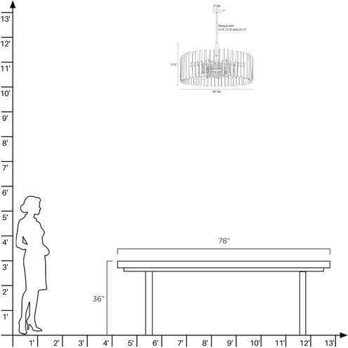 Klaus 12 Light 38 inch Antique Brass Chandelier Ceiling Light, Large