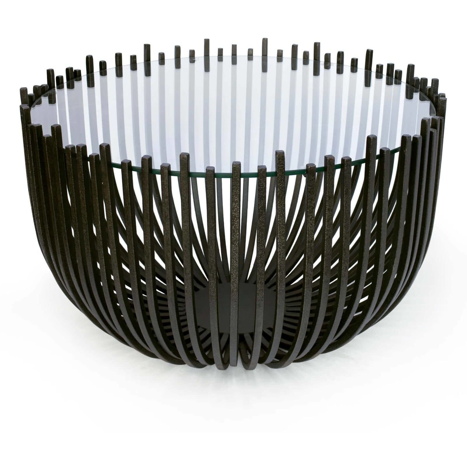 Webbed 30 X 30 inch Blackened Iron Coffee Table