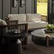 Emoto Pearl and Aged Bronze and Willow Outdoor Sofa