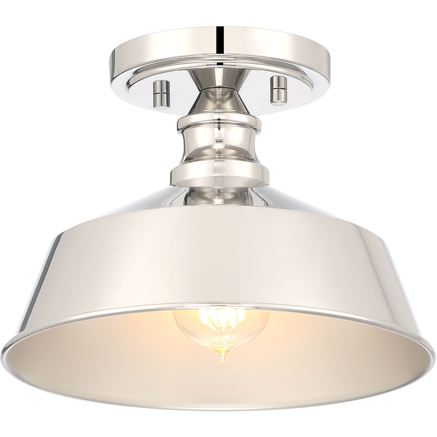 Vintage 1 Light 10.00 inch Semi-Flush Mount