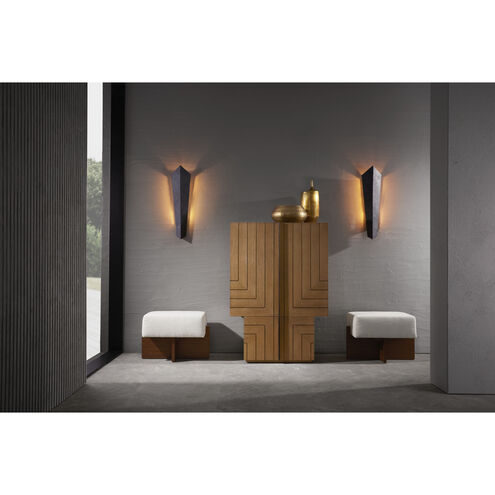 Salvadoro 3 Light 8 inch Matte Charcoal Sconce Wall Light