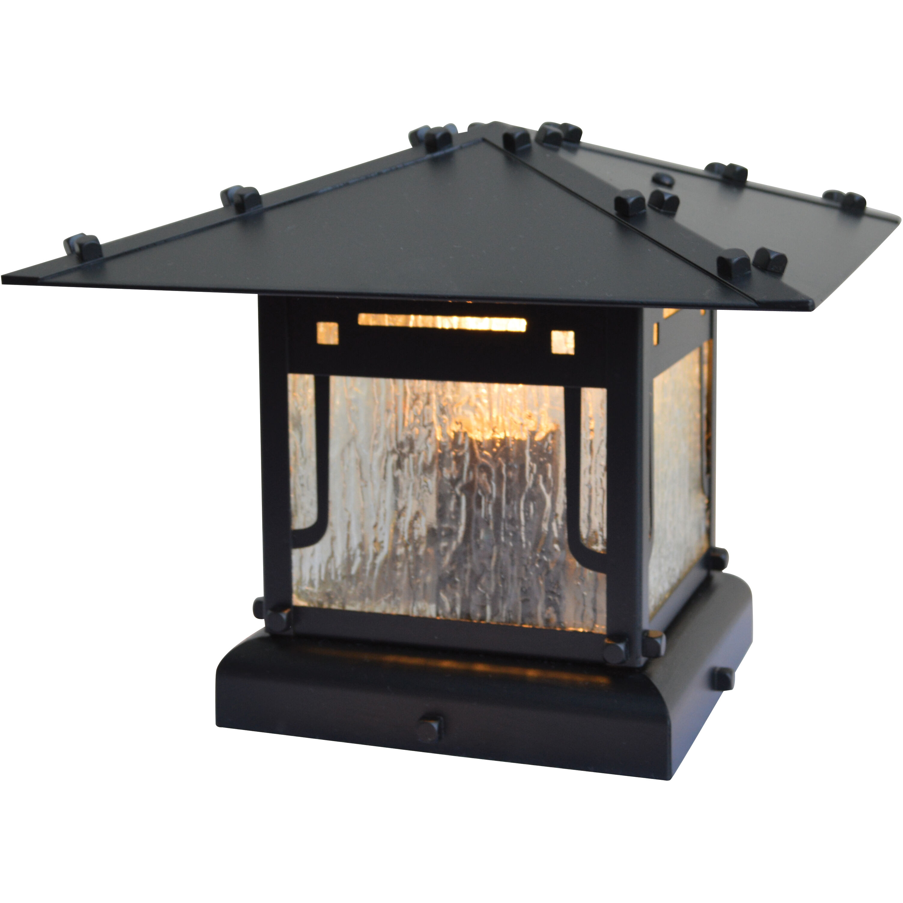 Pagoda 1 Light 9.00 inch Post Light & Accessory