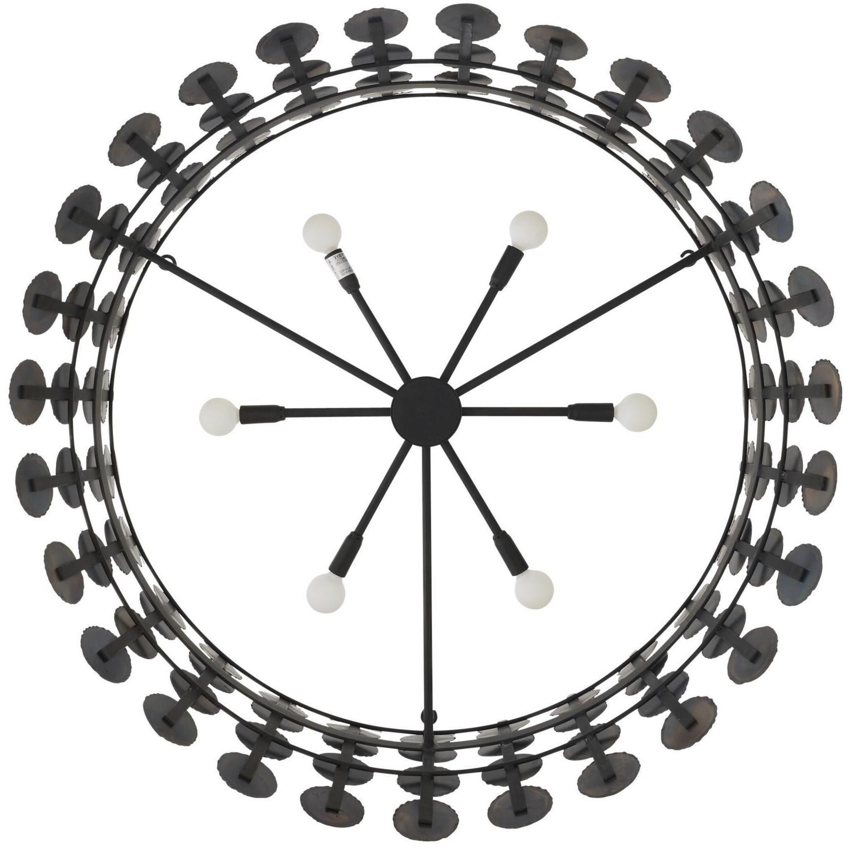 Imperia 6 Light 36 inch Burnt Iron Chandelier Ceiling Light