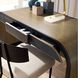 Gaston 56 inch Chamois Gray and Ebony with Bronze and Antique Brass Desk