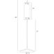 Dunn 86 inch 60 watt Black Bronze/Antique Brass Floor Lamp Portable Light, Triangle