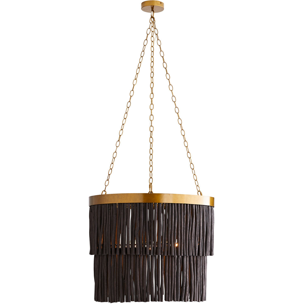 Arya 3 Light 27 inch Antique Brass Pendant Ceiling Light