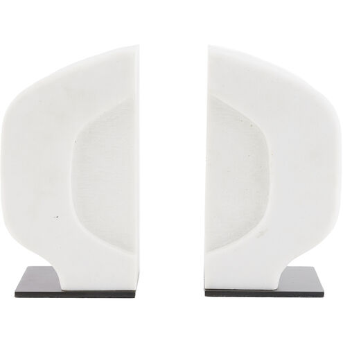 Saffron 5 inch Ivory Bookends, Set of 2