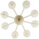 Tebaldi 8 Light 36 inch Antique Brass and Clear Etched Glass Chandelier Ceiling Light