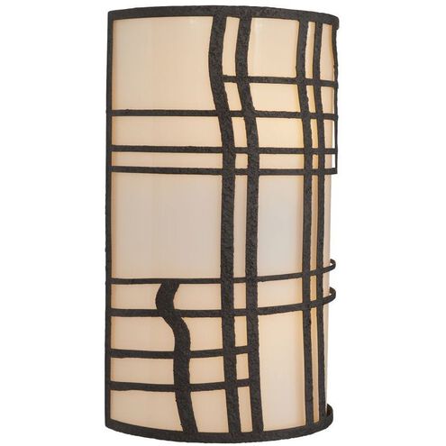 Elmwood 2 Light 16 inch Aged Iron Outdoor Sconce