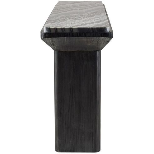 Elio 69.5 X 17.5 inch Galaxy Marble and Ebony Mango Wood Console