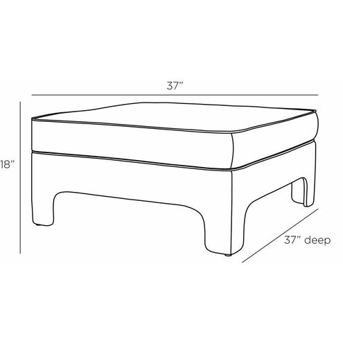 Ava 18 inch Stone Ottoman