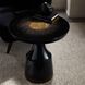 Altair 24 inch Toasted Ivory and Black and Vintage Brass End Table