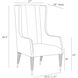 Hawthorne Dove Leather and Antique Brass Host Chair