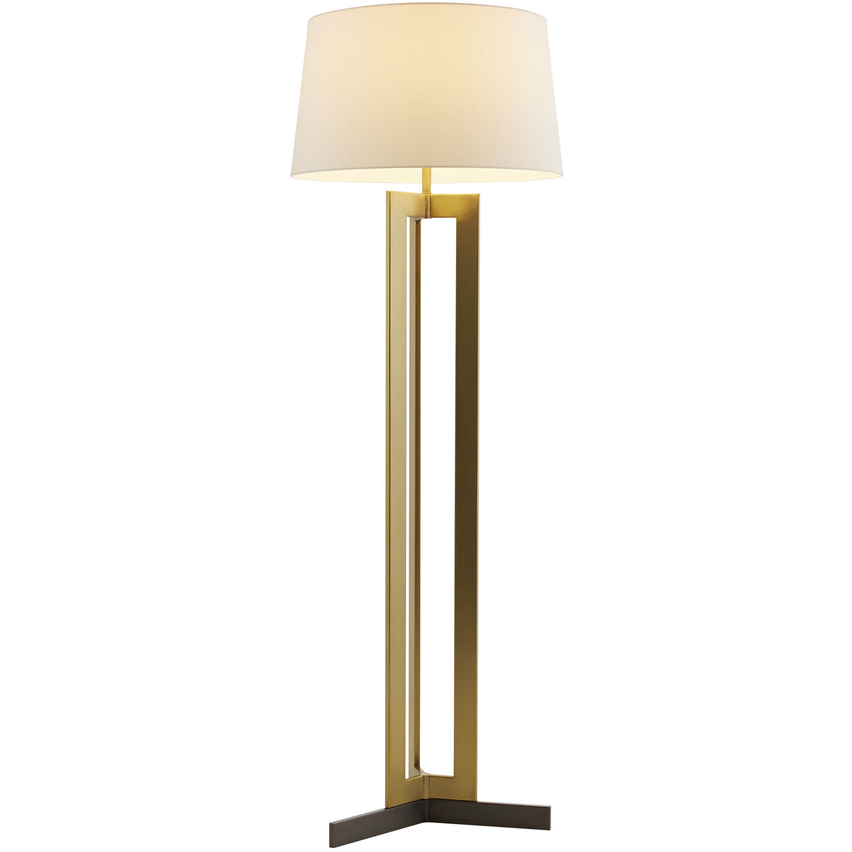 Newman 65.5 inch 150 watt Antique Brass Floor Lamp Portable Light