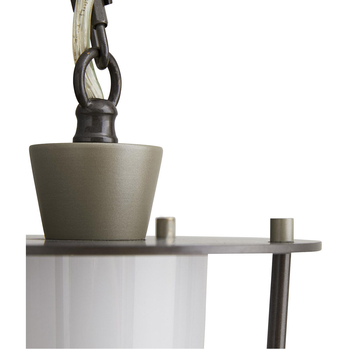 Sorel 1 Light 8 inch Aged Iron/Nickel Outdoor Pendant