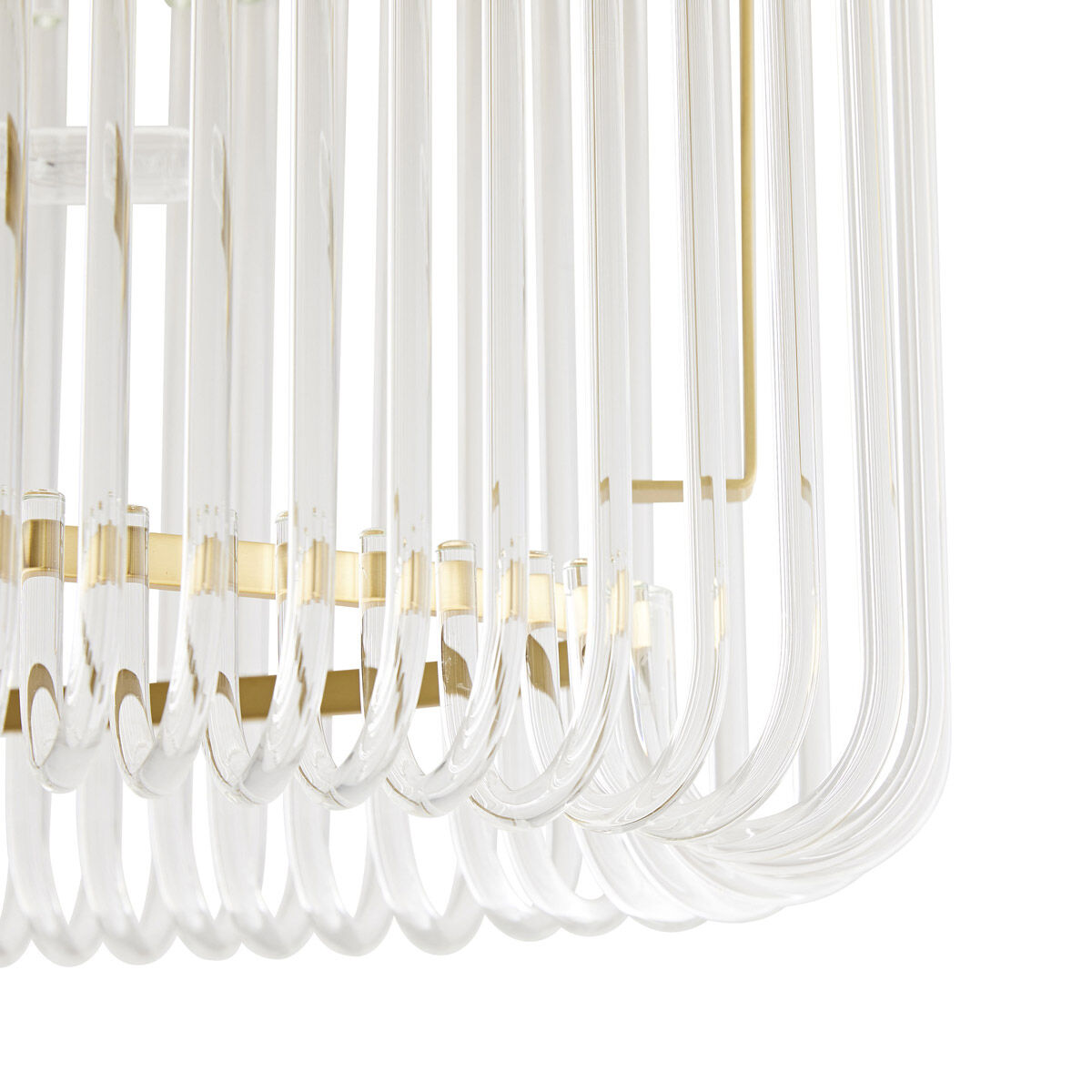 Chandler Linear Chandelier Ceiling Light in Antique Brass