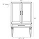 Melrose 40 inch Satin Walnut Cocktail Cabinet