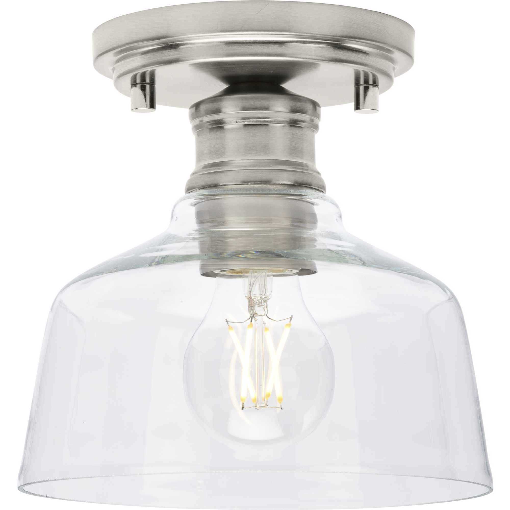 Singleton 1 Light 7.62 inch Semi-Flush Mount