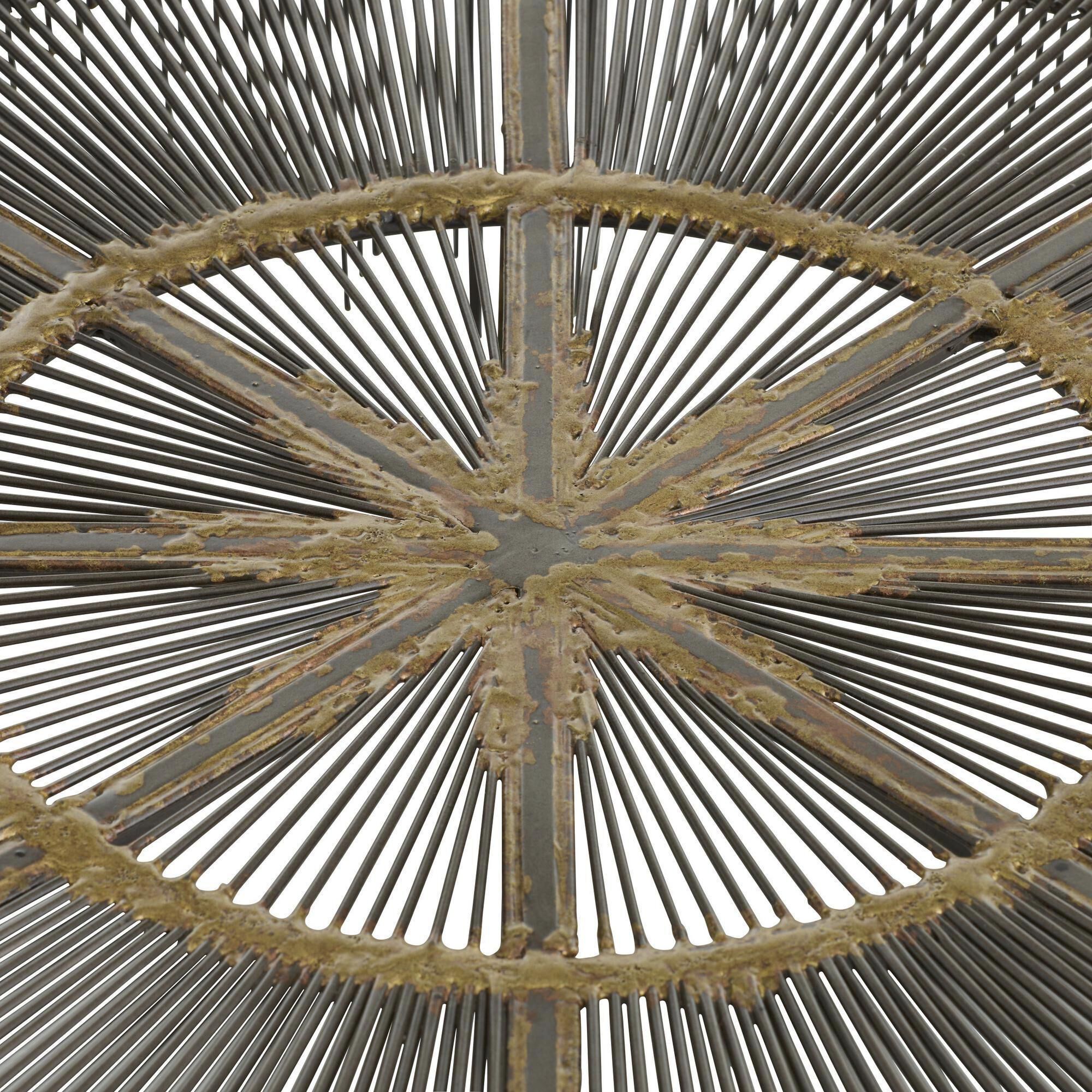 Ilaria 45 inch Natural Iron and Antique Brass Cocktail Table