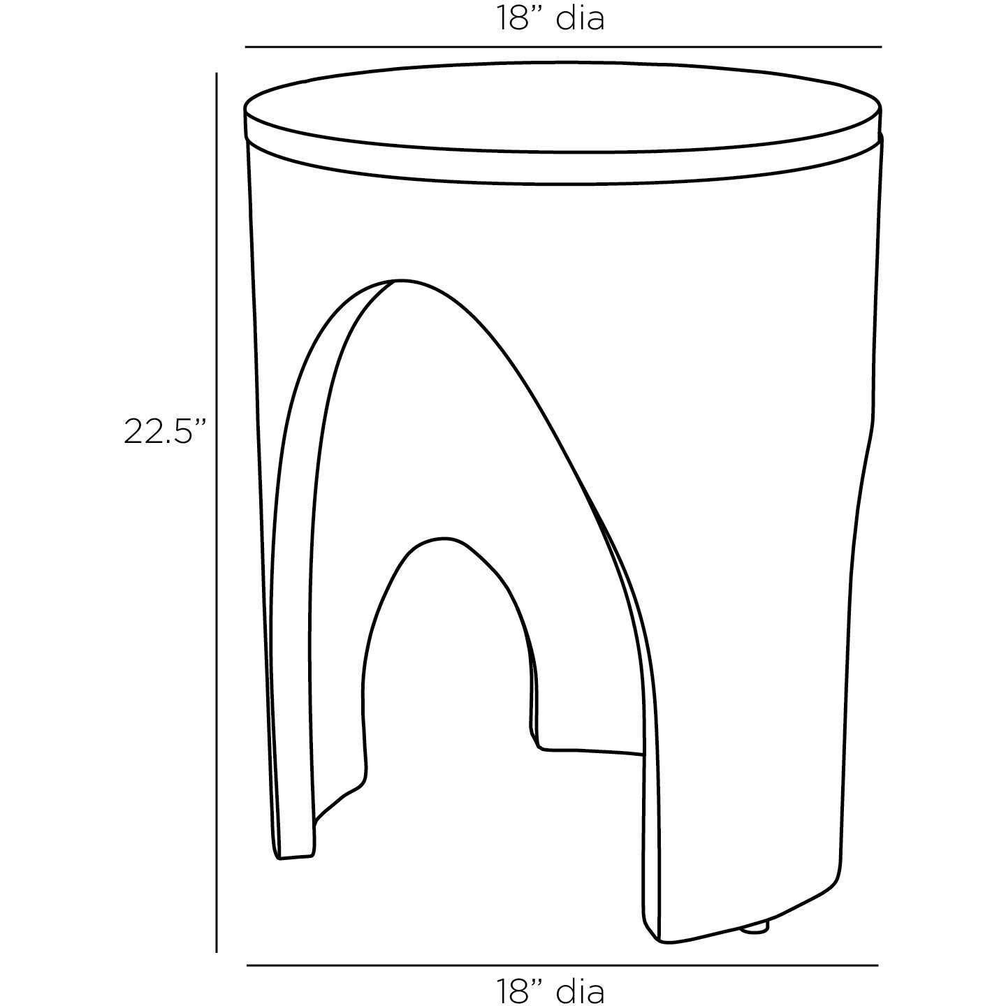 Berlof 22.5 X 18 inch White Wash End Table