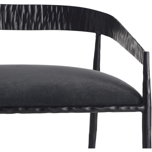 Ansel 30.5 inch Midnight Grey and Natural Iron Counter Stool