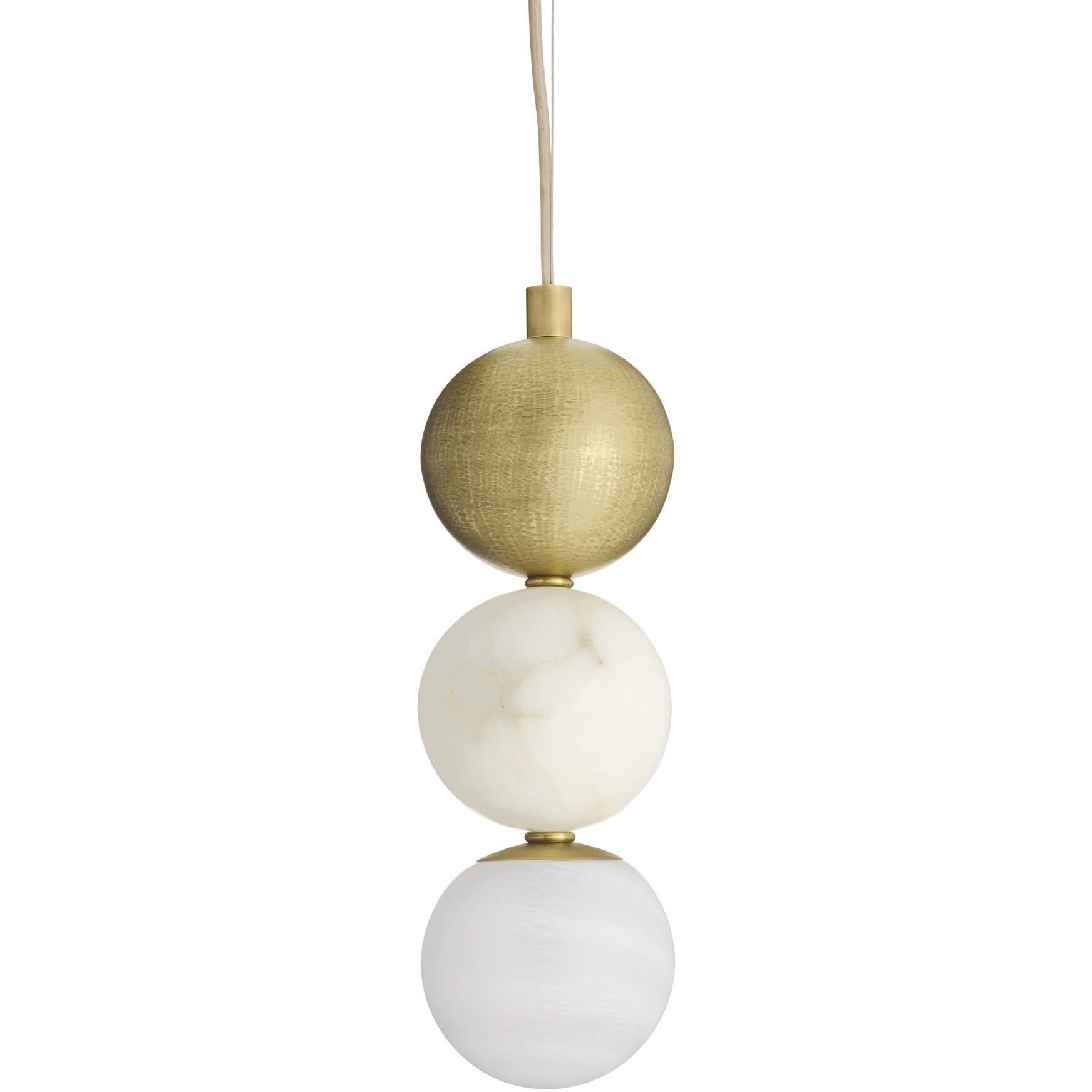 Melody 1 Light 5.5 inch White with Antique Brass Pendant Ceiling Light
