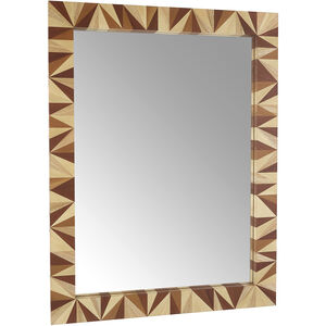 Calico 52.5 X 40.5 inch Blonde Straw Marquetry Mirror