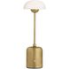 Lumi 12 inch 3 watt Antique Brass Rechargeable Accent Lamp Portable Light