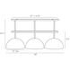 Vega 3 Light 48 inch Honey Linear Chandelier Ceiling Light