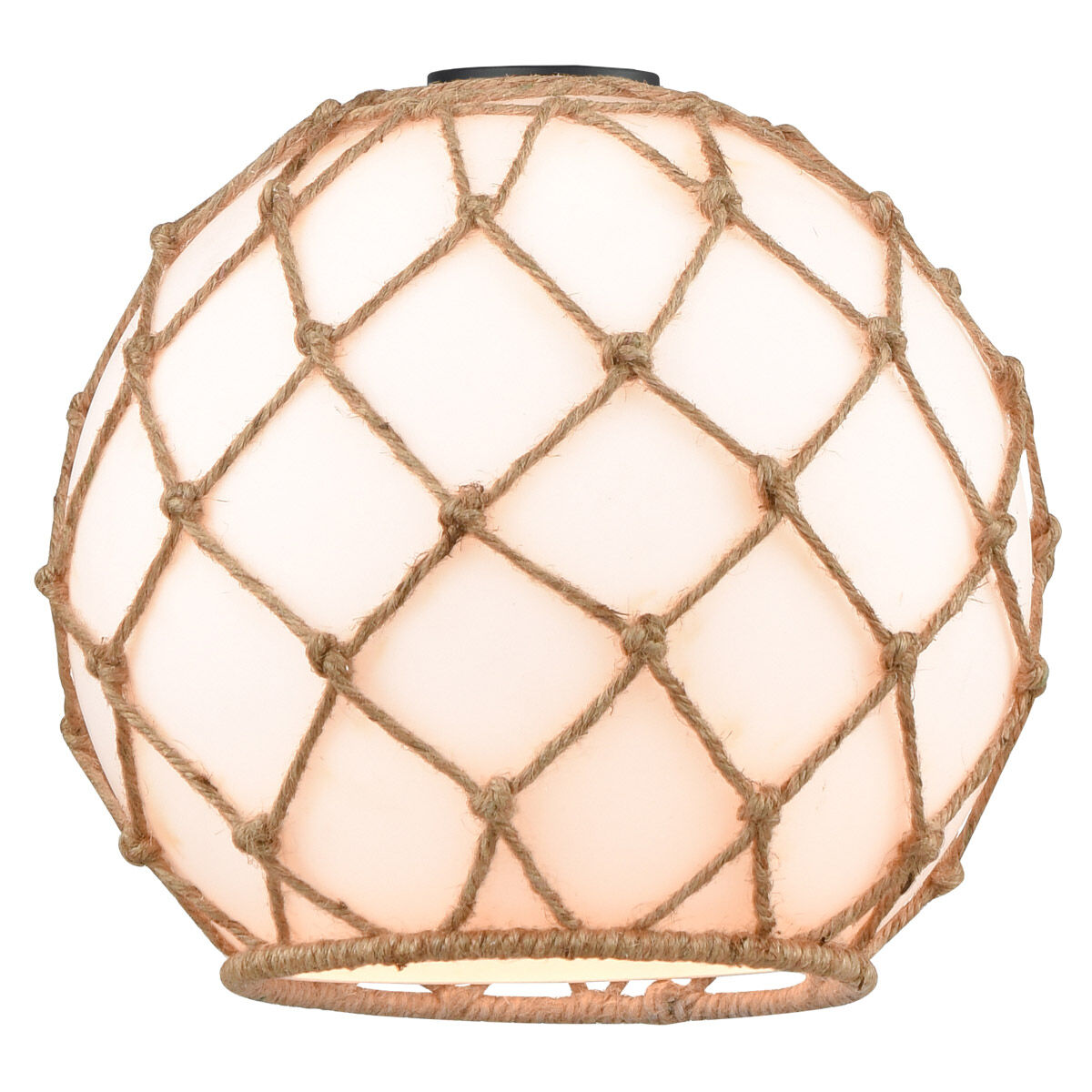 Ballston Large Farmhouse Rope Cased Matte White Glass, Ballston