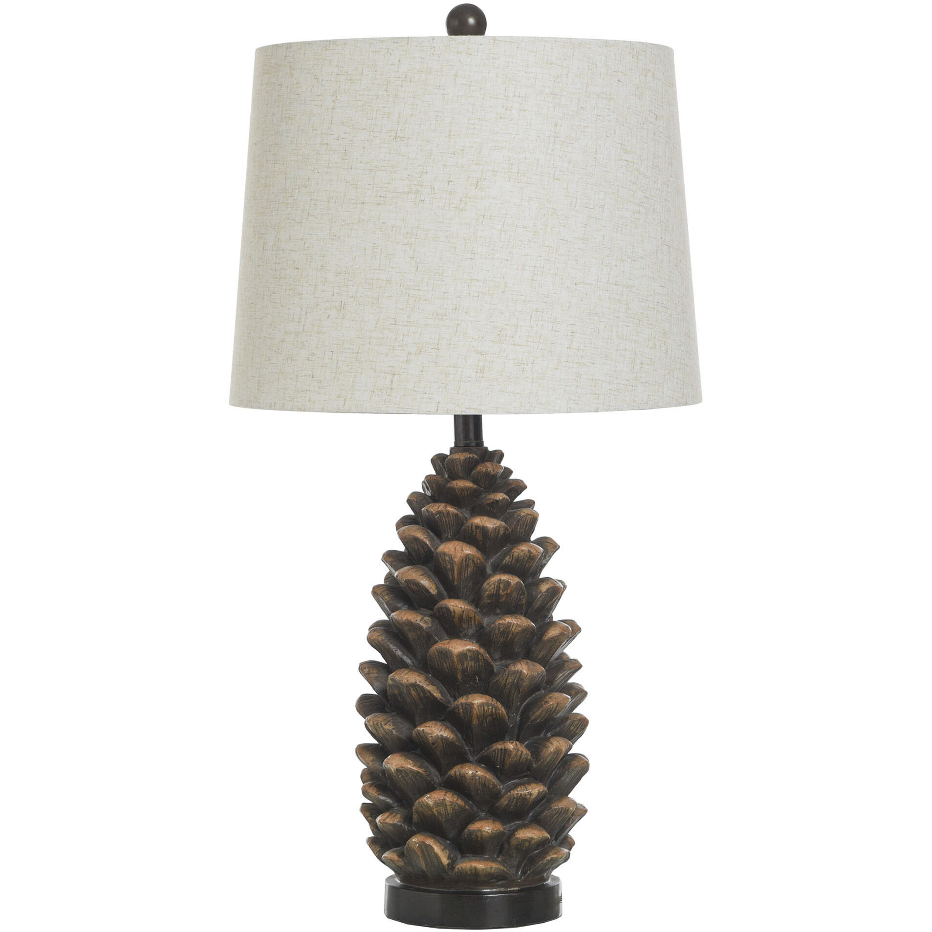 Roanoke 30.75 inch 150 watt Roanoke Brown and Heathered Cream Table Lamp Portable Light