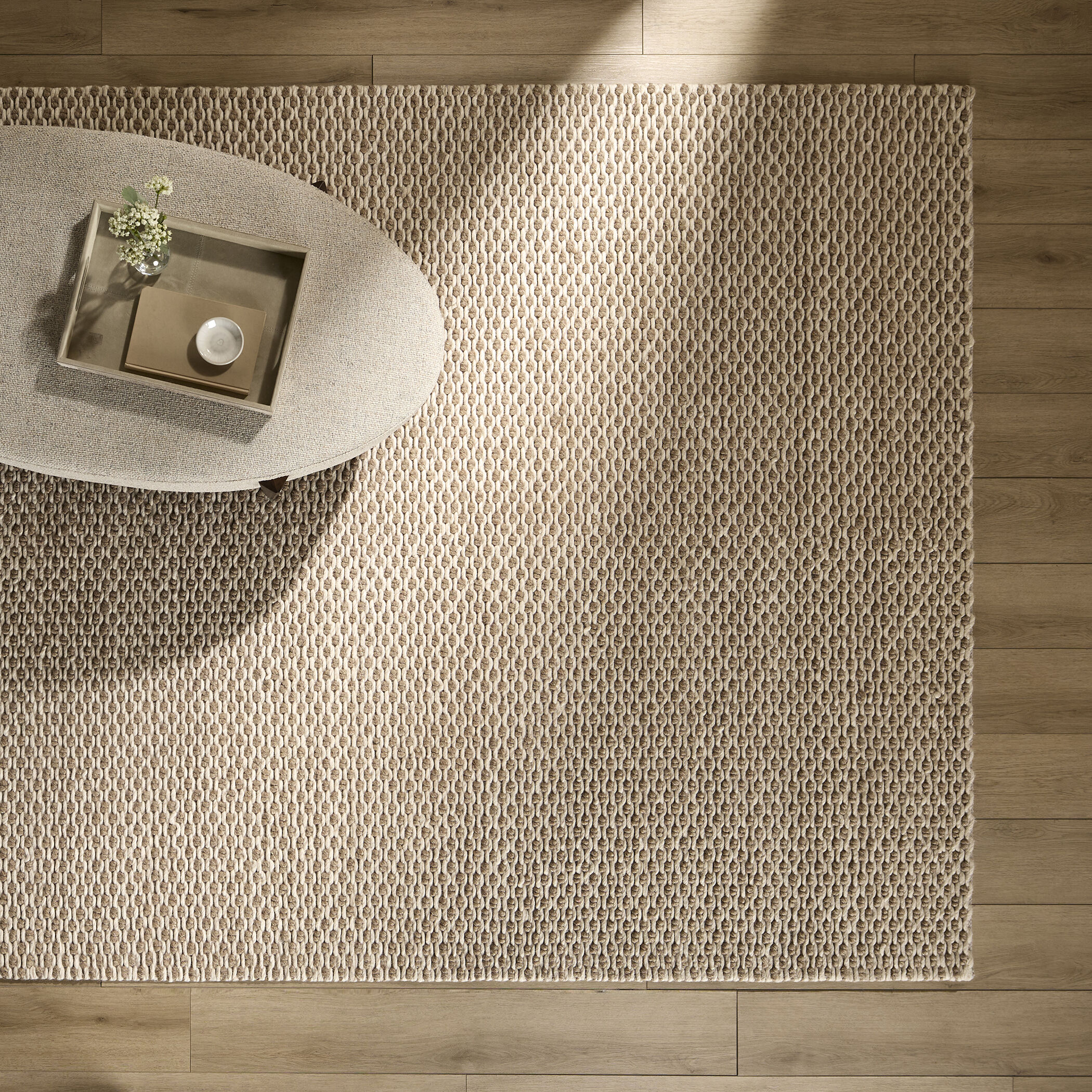 Natural Luxe Brown and Ivory Indoor Rug