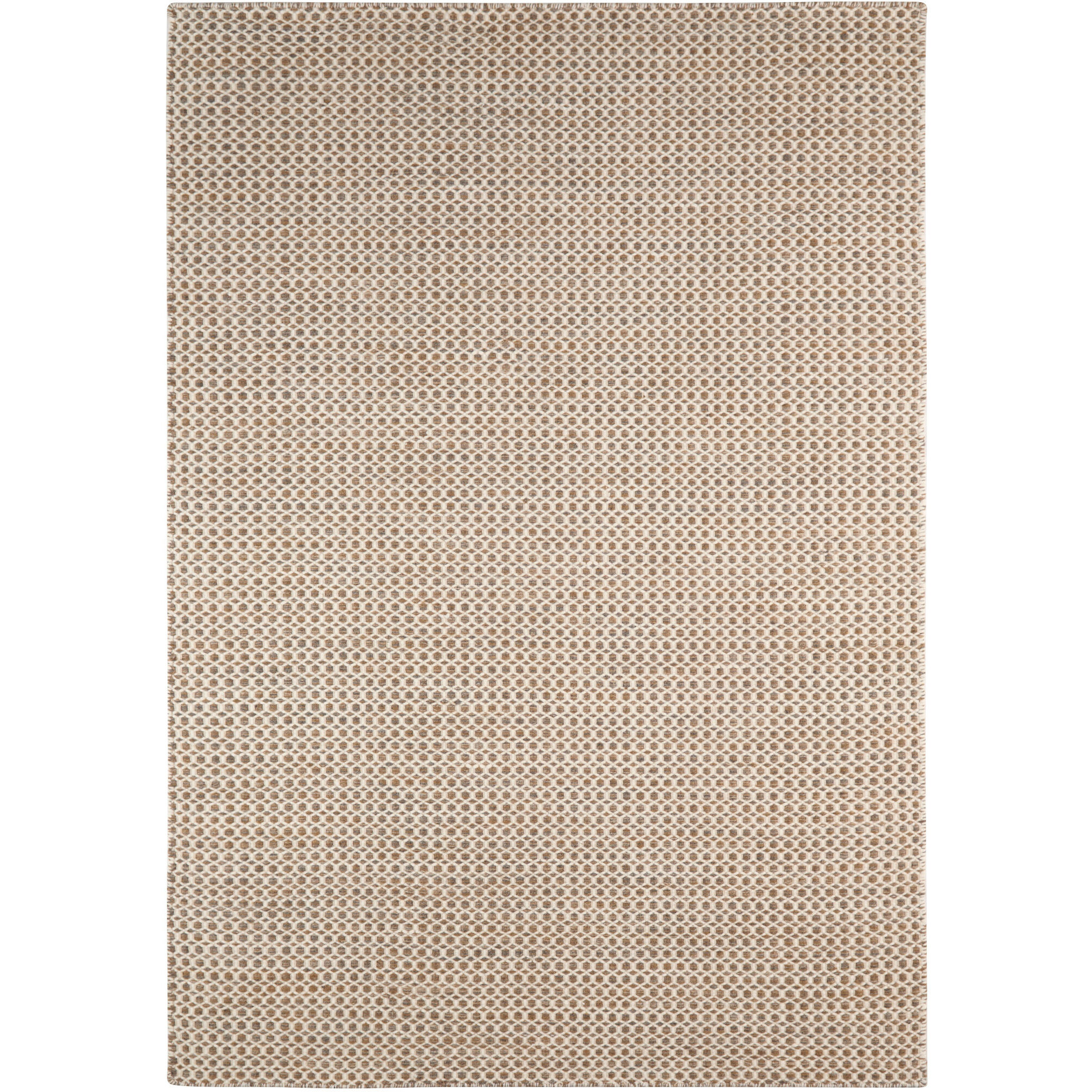 Deya Dark Brown and Ivory Indoor Rug