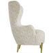 Kirby 46 inch Facet Cream Accent Chair