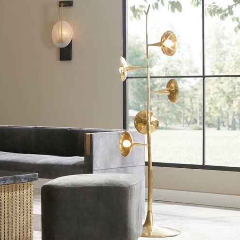 Coltrane 25.00 watt Antique Brass Floor Lamp Portable Light