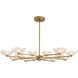 Fleurana 16 Light 54 inch Antique Brass Chandelier Ceiling Light