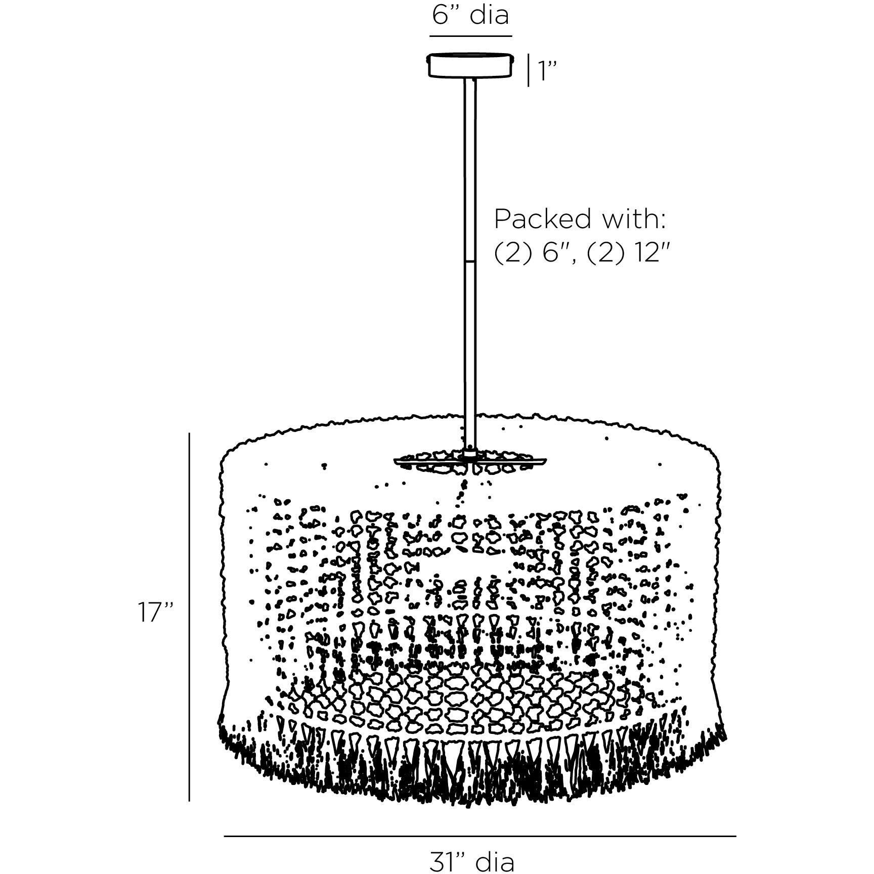 Amari 5 Light 31 inch Natural Chandelier Ceiling Light