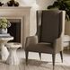 Hawthorne Dove Leather and Antique Brass Host Chair