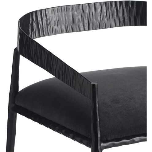 Ansel 30.5 inch Midnight Grey and Natural Iron Counter Stool