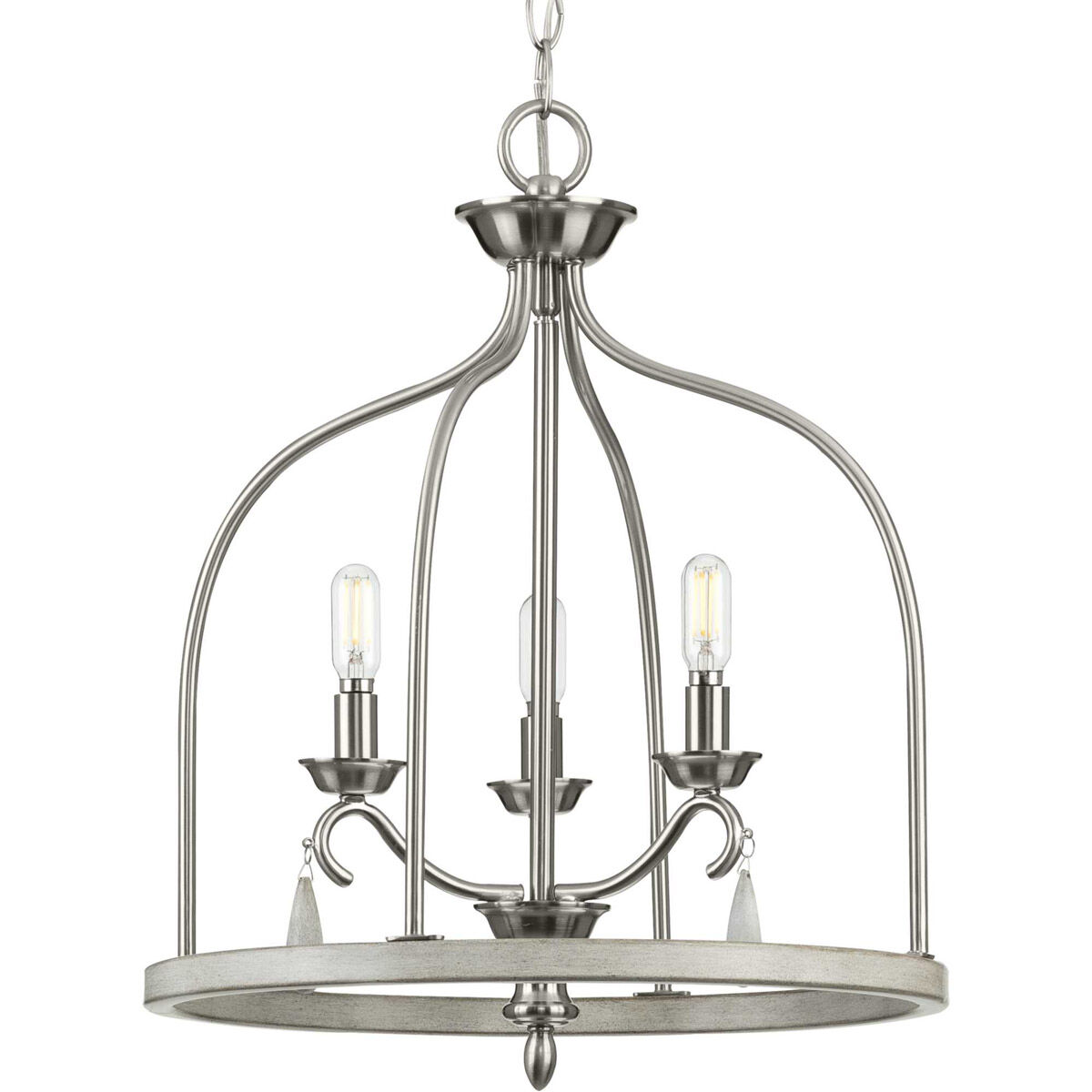 Vinings 3 Light 15.75 inch Brushed Nickel Foyer Pendant Ceiling Light