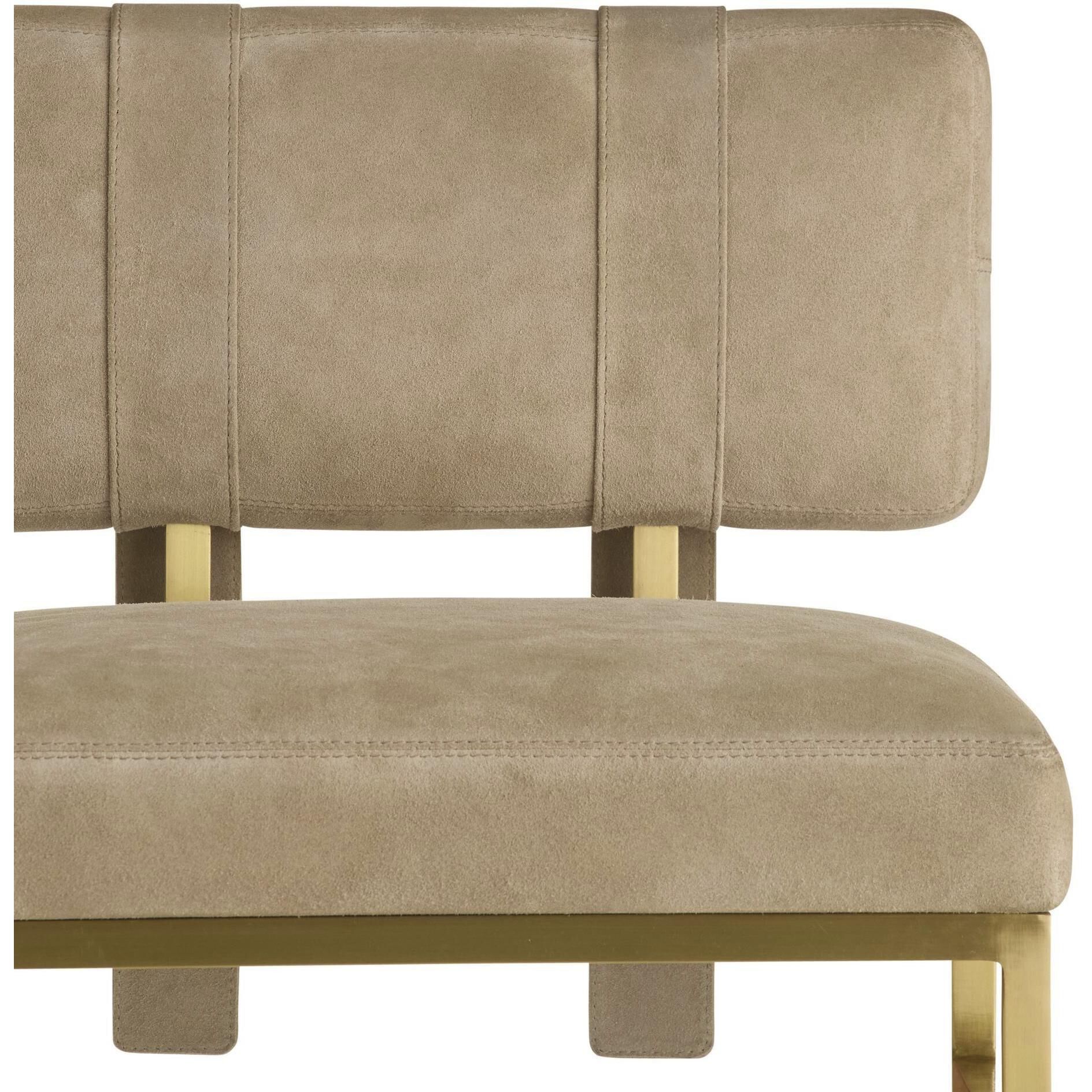 Laney 41 inch Taupe and Antique Brass Bar Stool