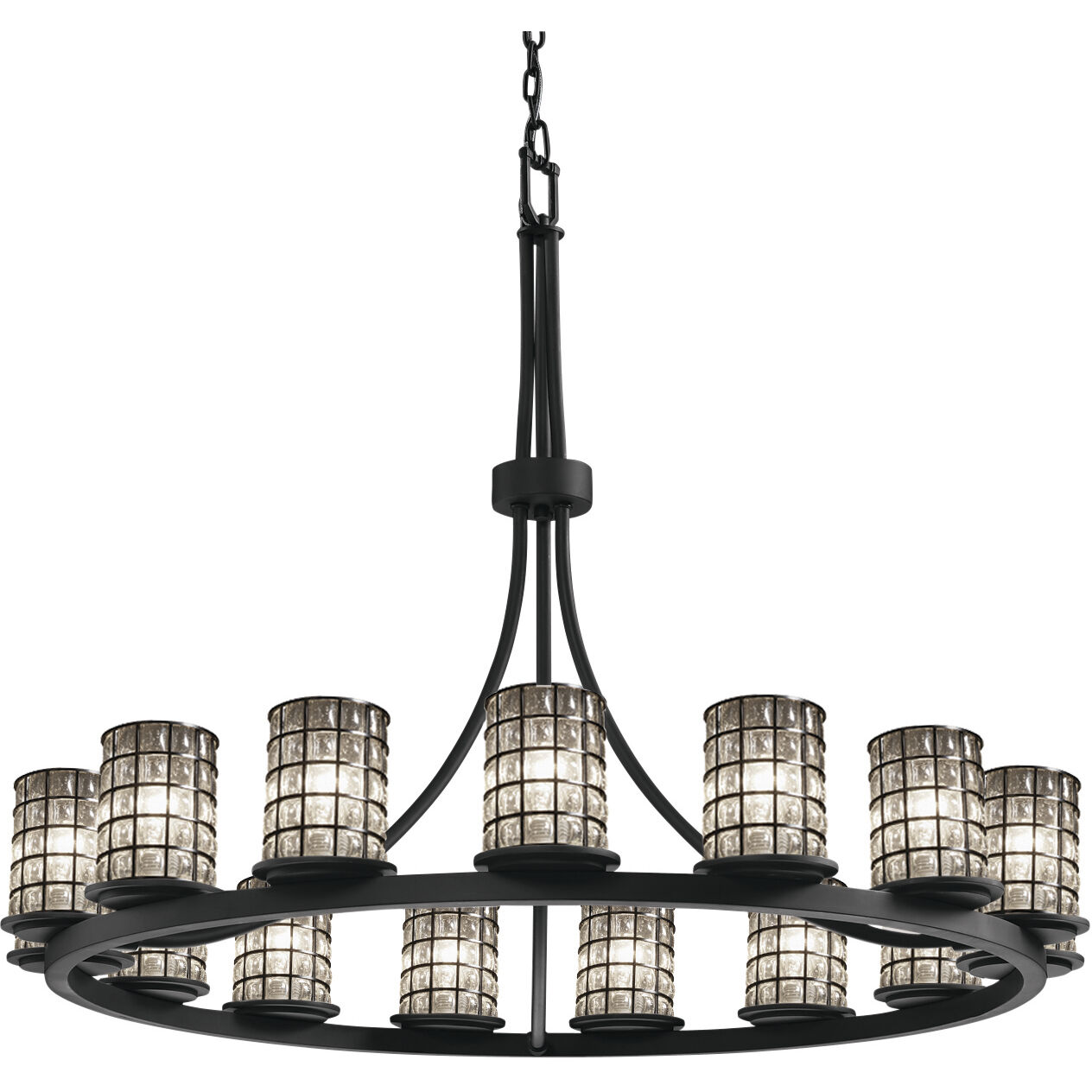 Wire Glass 15 Light 42.00 inch Chandelier