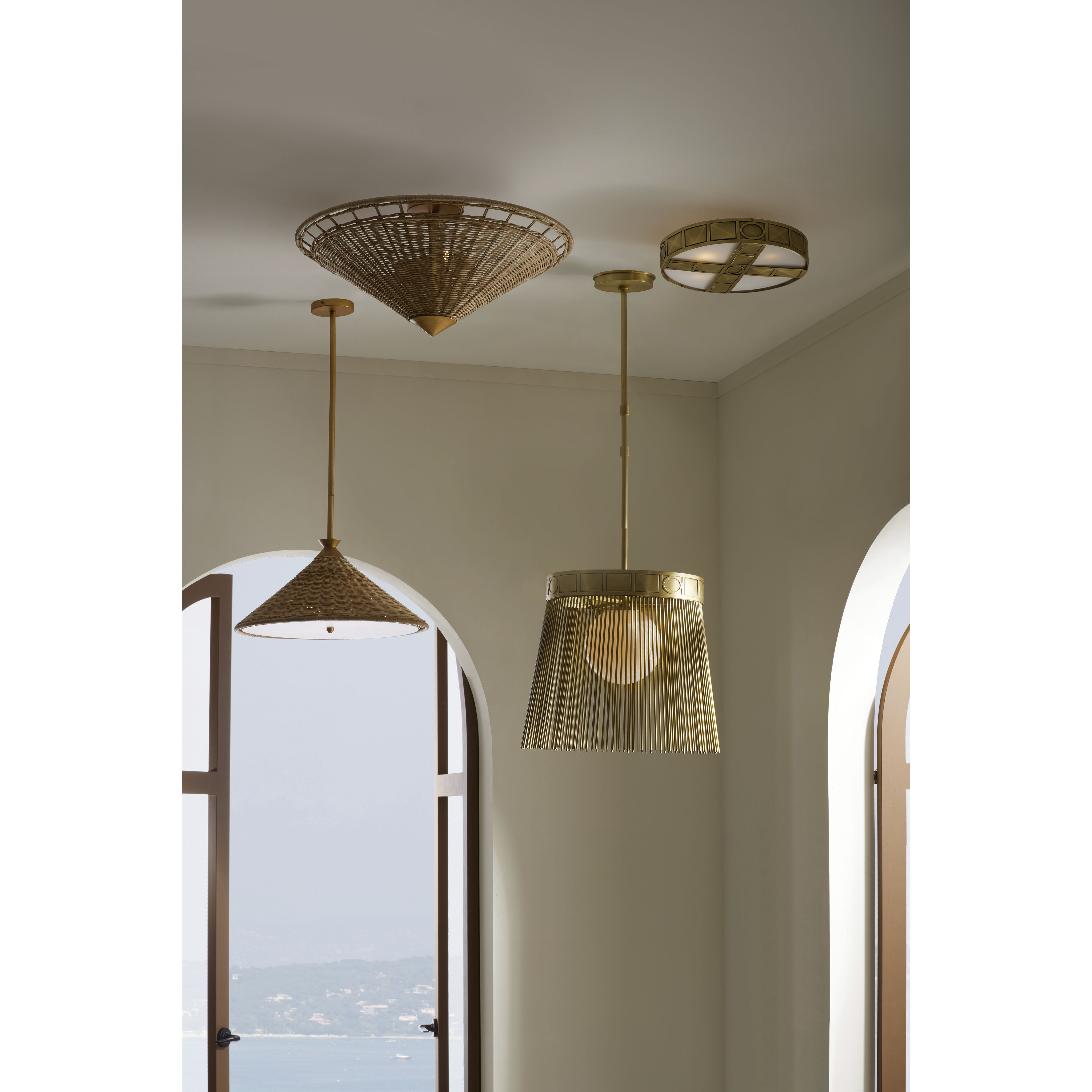 Terrace 2 Light 21 inch Natural Pendant Ceiling Light