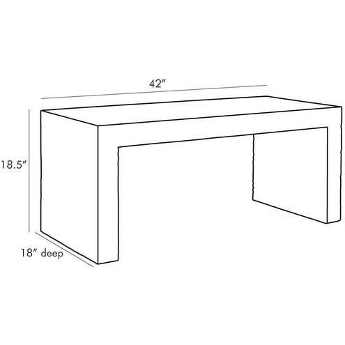 Marsh Whitewash Bench/Cocktail Table