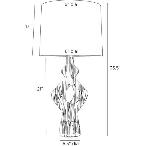 Deltoro 150 watt Ebony Table Lamp Portable Light