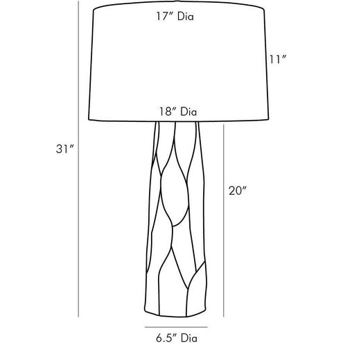 Townsen 31 inch 150.00 watt Icy Morn Table Lamp Portable Light