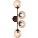 Christelle 4 Light 19 inch Smoke Sconce Wall Light